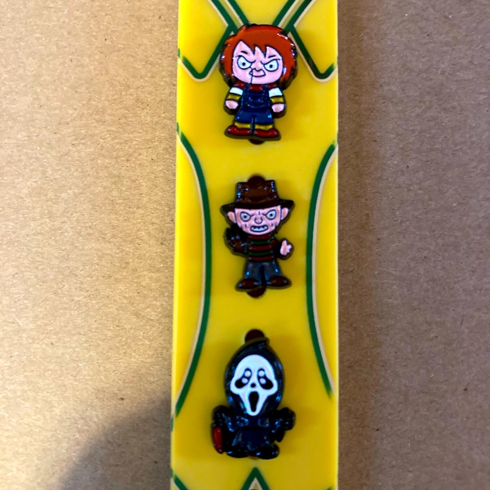 3pcs Horror Character Metal Watch Charms